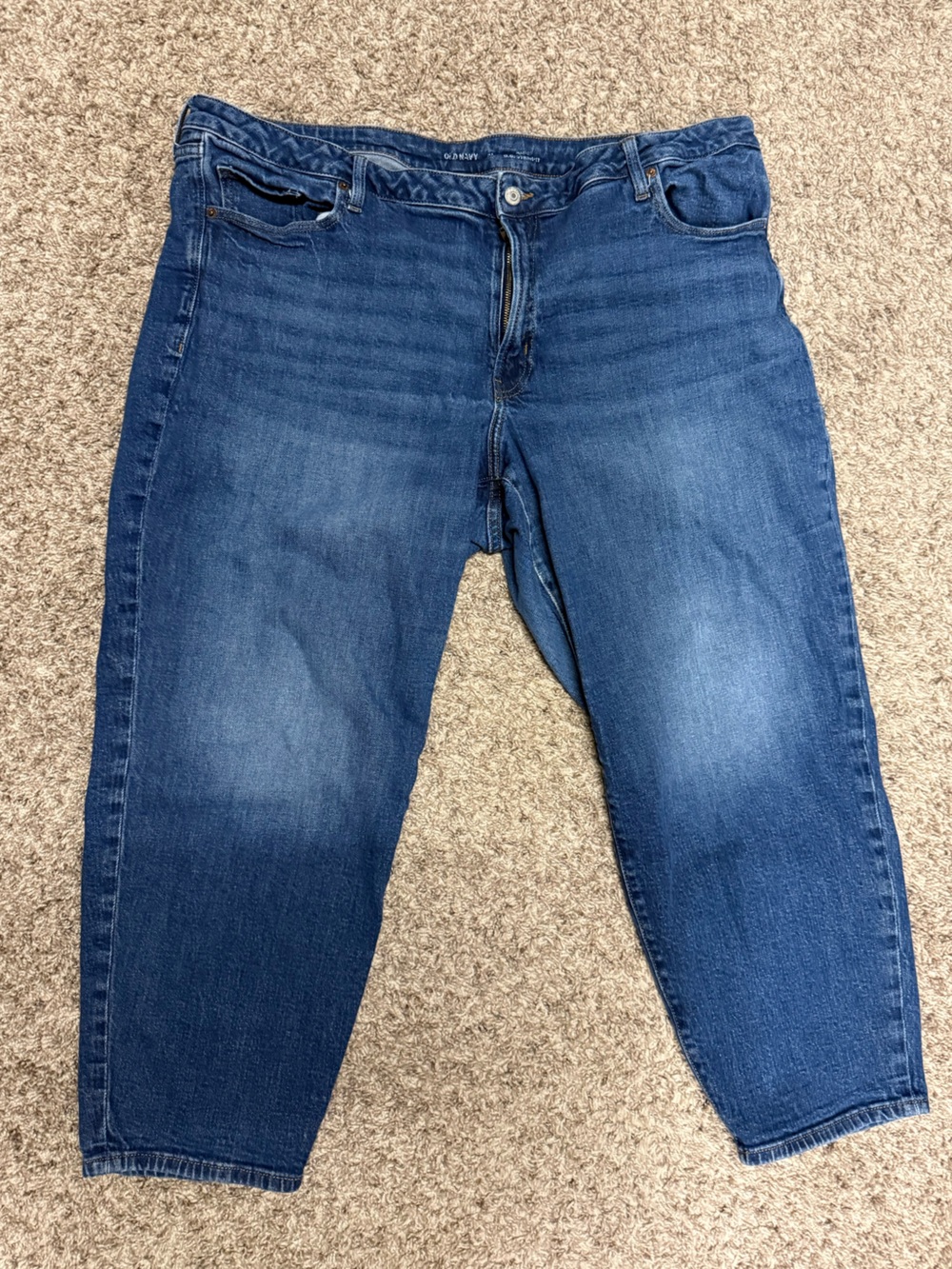 Old Navy Plus Size 22 Medium Wash Straight Leg Jeans Stretch Denim